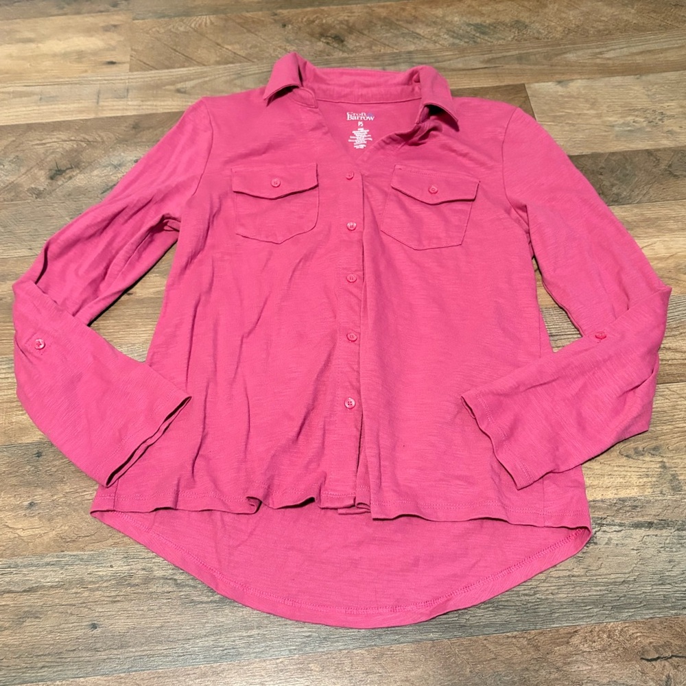 Croft & Barrow Women's Pink Button-Down Shirt